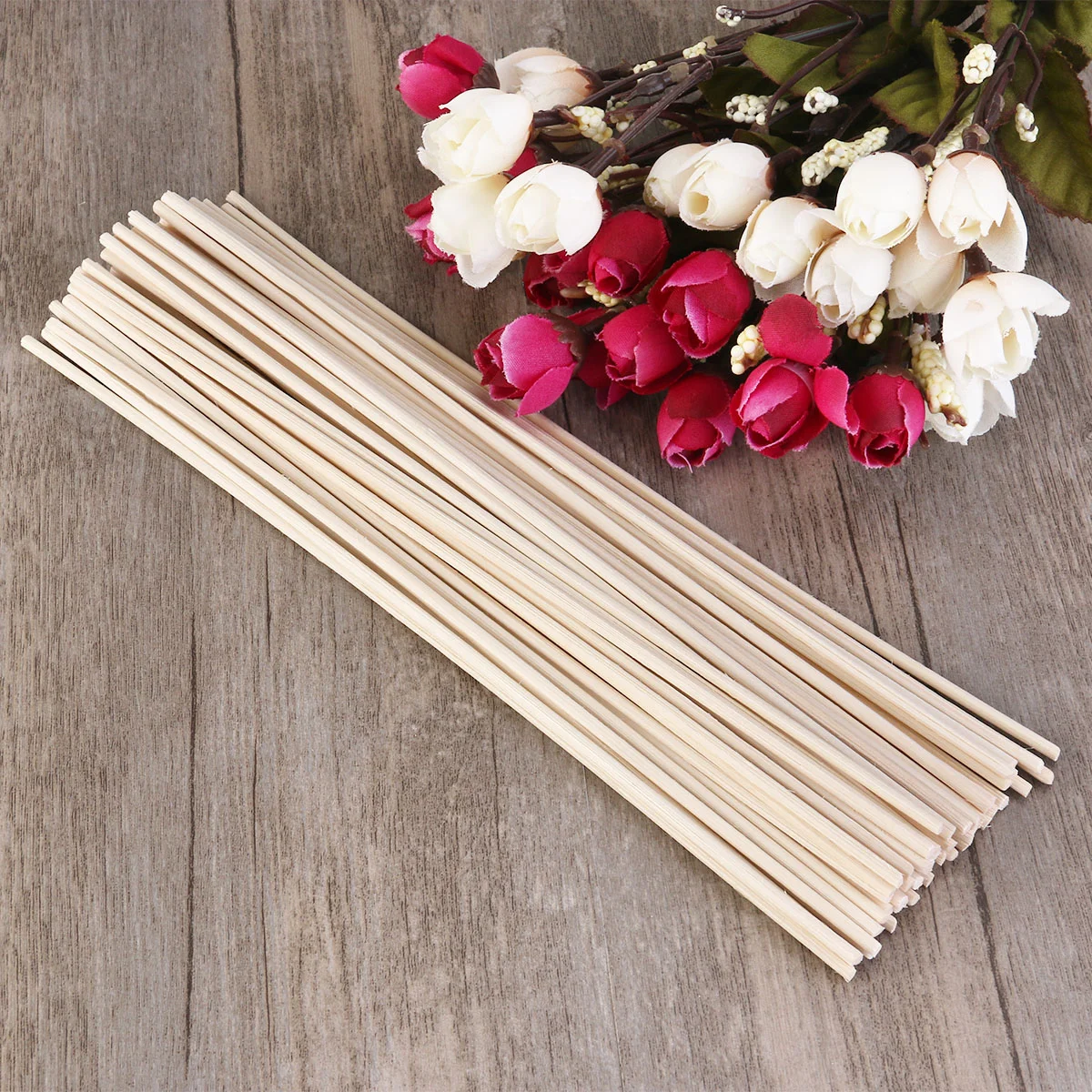 50 Bastoncini Di Ricambio Per Diffusore Di Oli Essenziali In Rattan Naturale - 30 Cm X 3 Mm, Assorbimento E Diffusione Ottimali, Ecologici E Biodegradabili - 4