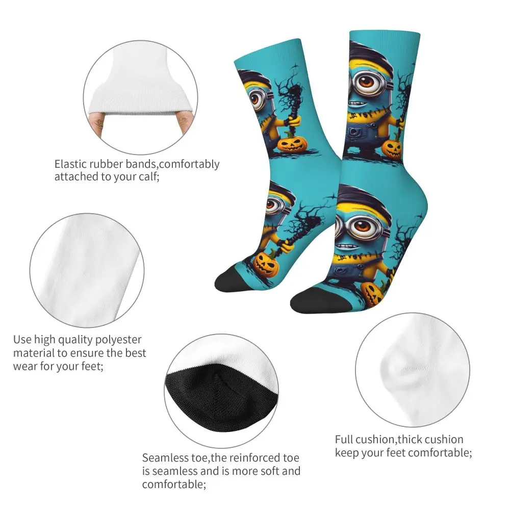 Custom Cool Print M- Minions Cartoon Socks for Women Men Stretchy Summer Autumn Winter M- Minions Bananas Crew Socks 56 S909d5ca80ba64076aa35a9e000636e2d8