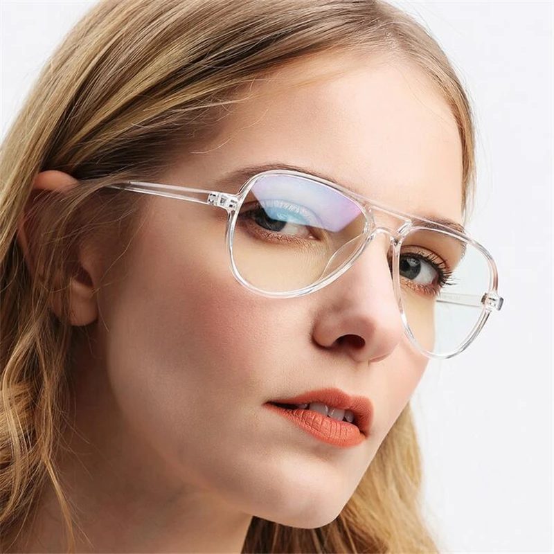 Aspherical Single Lens Oval Prescription Glasses For The Nearsighted PC Frame Cat Eye Myopia Glasses Woman 0 -0.5 -0.75 To -6.0 3