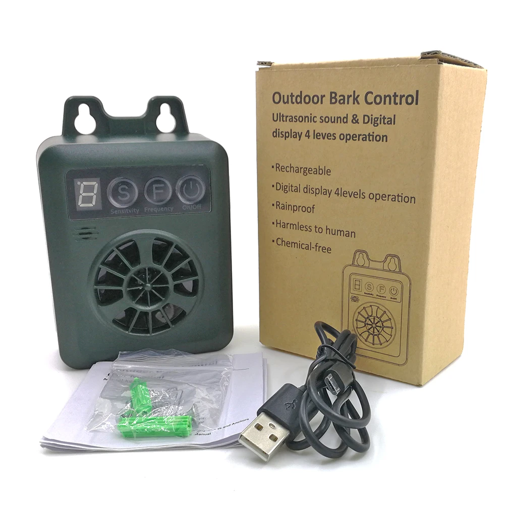 Dog Repeller Ultrasonic Portable Pet Aggressive Anti Barking Trainer Tool for Living Room Bedroom Outdoor Training