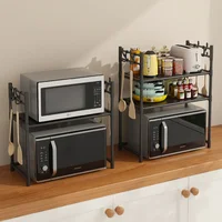 Hot simple kitchen microwave rack Storage rack Storage bowl rack Oven rack 1