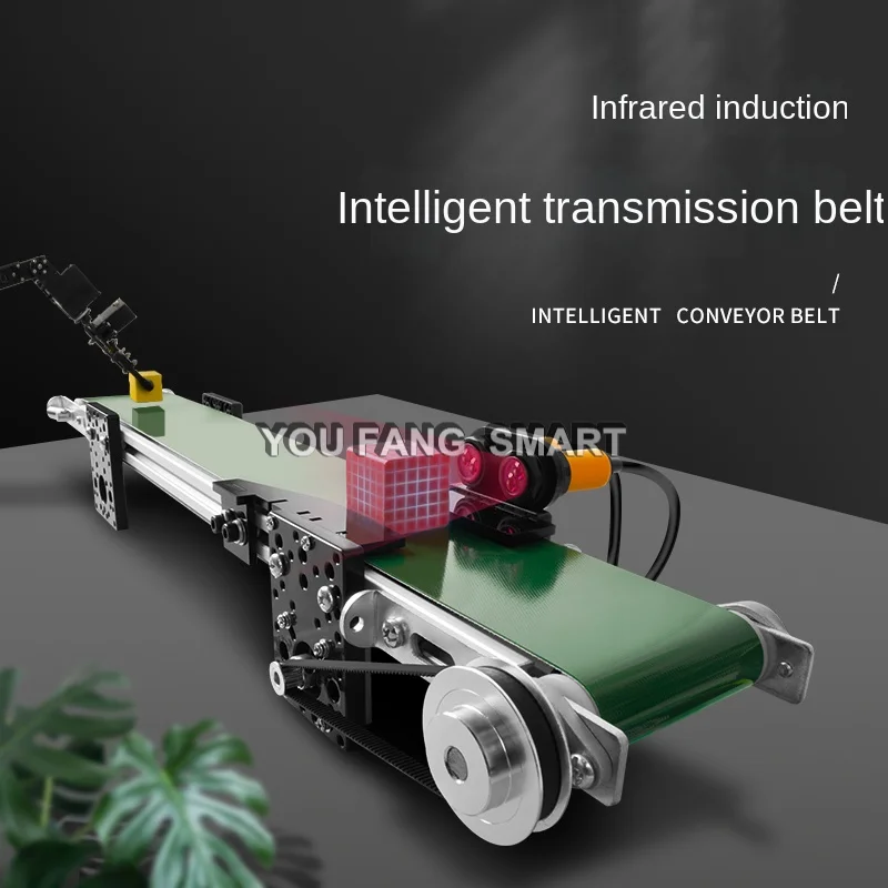 Robotic Arm Kit Conveyor Belt Assembly Line for Robotic Arm Control Stepper Motor Simulation Infrared Sensor Robotics kit