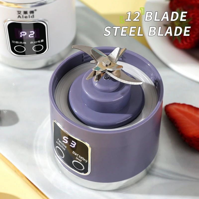 Xiaomi 450ml Fruit Juicer 8 Blades 3 Gears USB Rechargeable Portable Blender Ice Crusher for Shakes and Smoothies Juicer Cup New 3