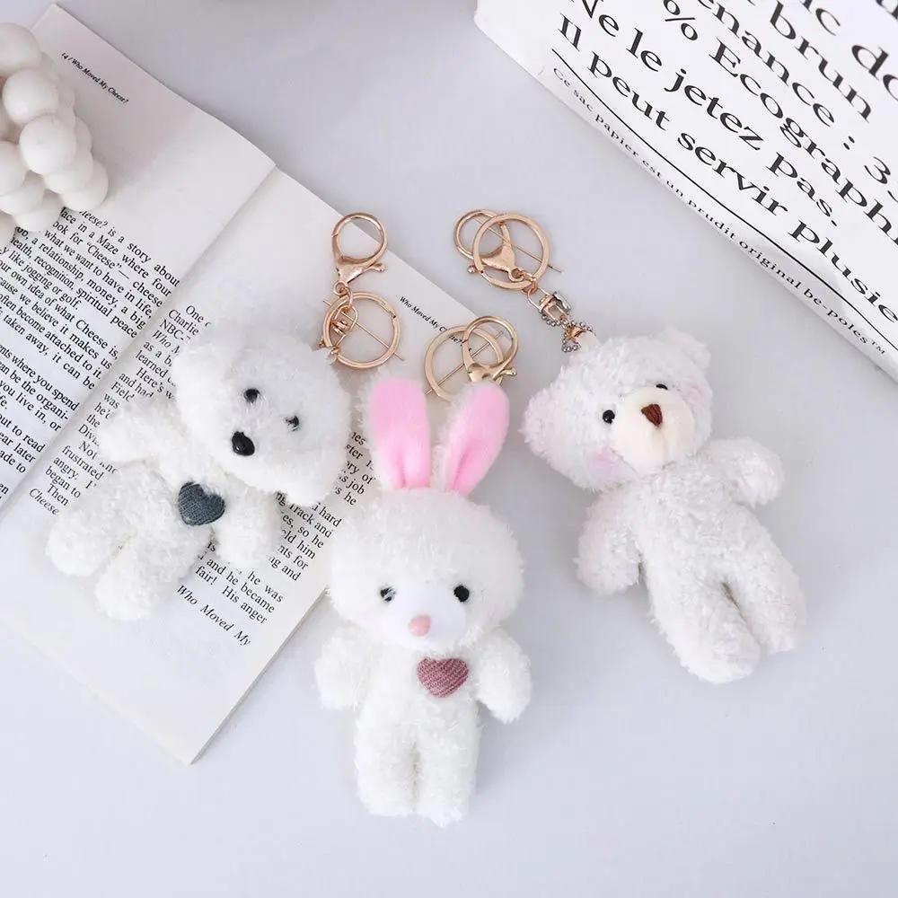 Bag Pendant Stuffed Animal Toys Car Keychain Dog Plush Keyring Bear Plush Keychain Plush Rabbit Keychain Backpack Pendant