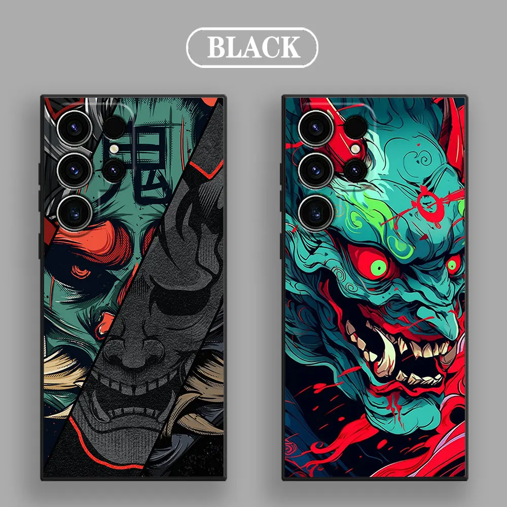 Japanese Culture Oni Mask Samurai Phone Case Cover