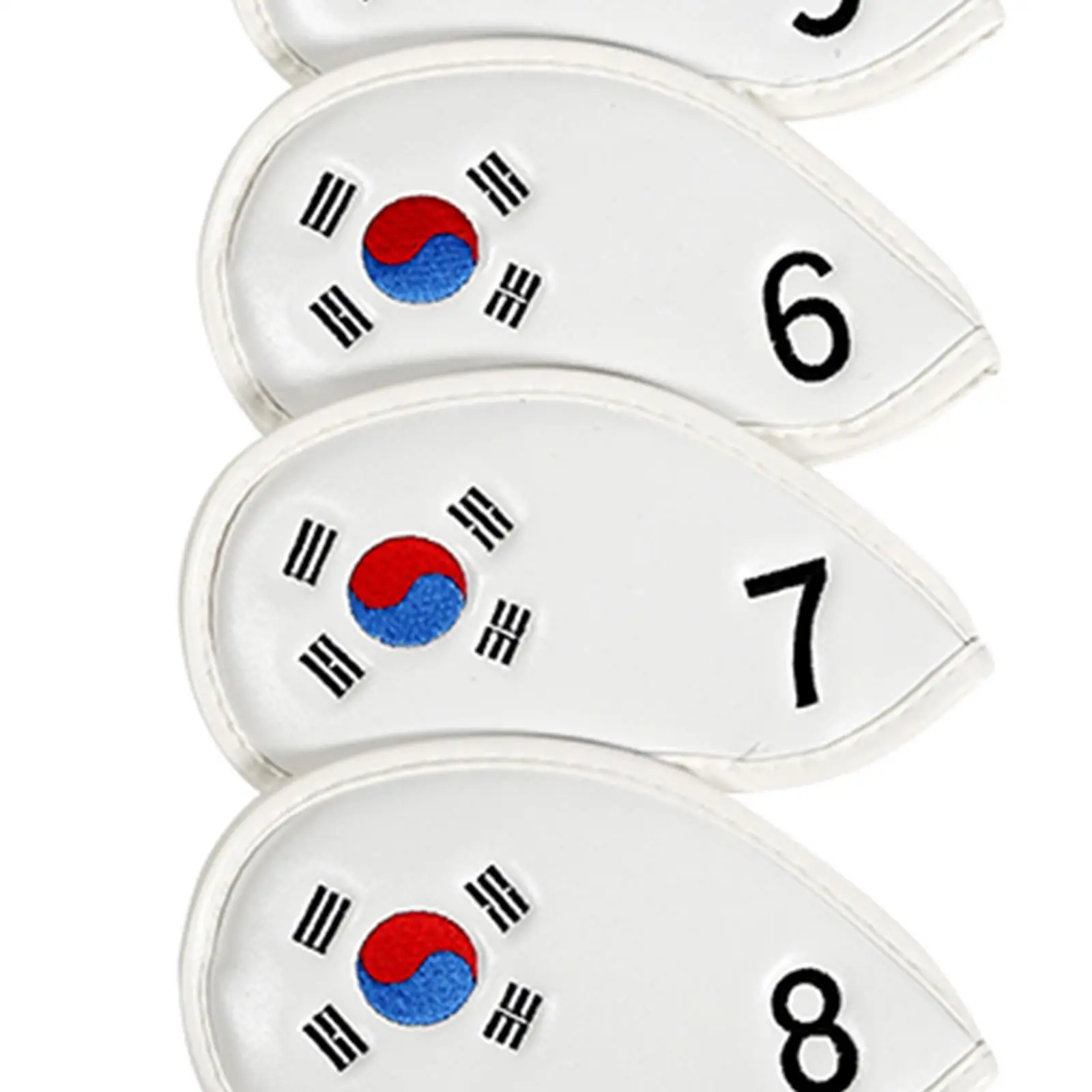 

10Pcs Golf Iron Headcovers Set Golfer Accessories Korean Flag Embroidered Protect Your Golf Clubs Durable Golf Club Head Covers