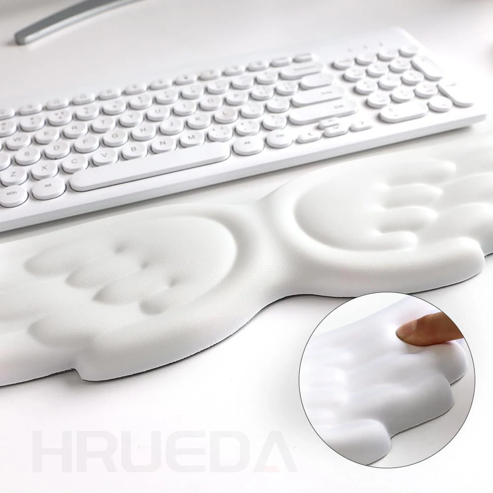 Mechanical Keyboard Mouse Wrist Rest Computer Keyboard Laptop Angel Wing Memory Foam Mouse Cushion Support Pad Wrist Support — view 4