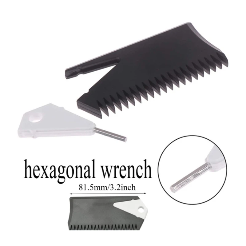 Surfboard Wax Comb with Fins Key NonSlip Plastic Wax Scraping Comb Scraper Scraping Remover Maintenance Tool