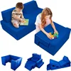 Premium Modular Kids Play Couch for Toddler Teens, Child Sectional Sofa for Bedroom Playroom Toy Living Room,Blue 1