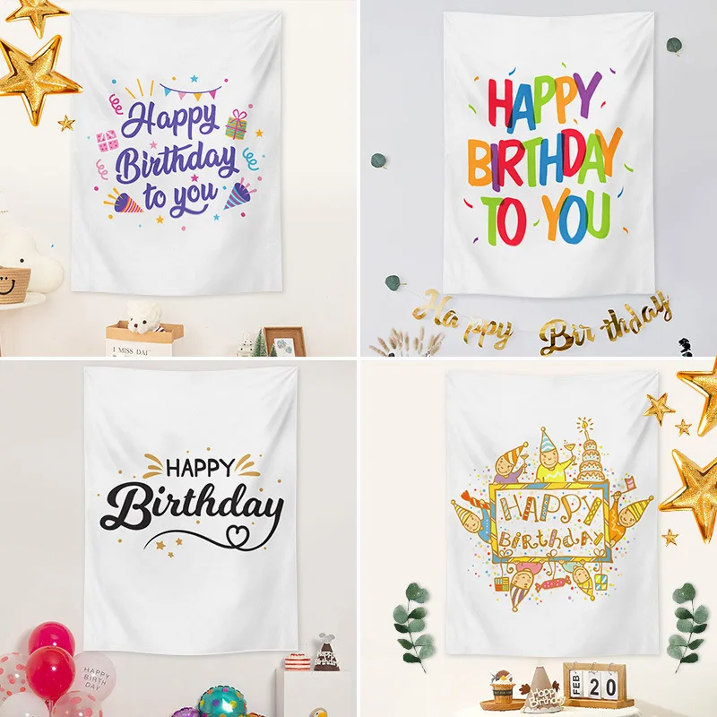 

Photo Wall Covering Ins Birthday Party Background Hanging Decoration Cloth Birthday Tapestry Party Scene Arrangement