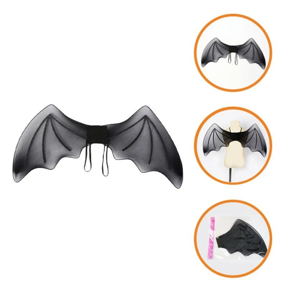 Black Bat Wings Kids Fancy Dress Costume Halloween Bat Childrens World Book Day