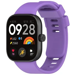 Soft Silicone Sports Strap Replacement Wristband for Redmi Watch 4 (Purple)