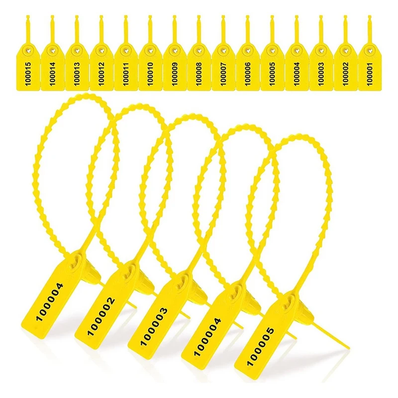 

1000 Pcs Plastic Tamper Seals Fire Extinguisher Tags Security Tags Seals (Yellow)