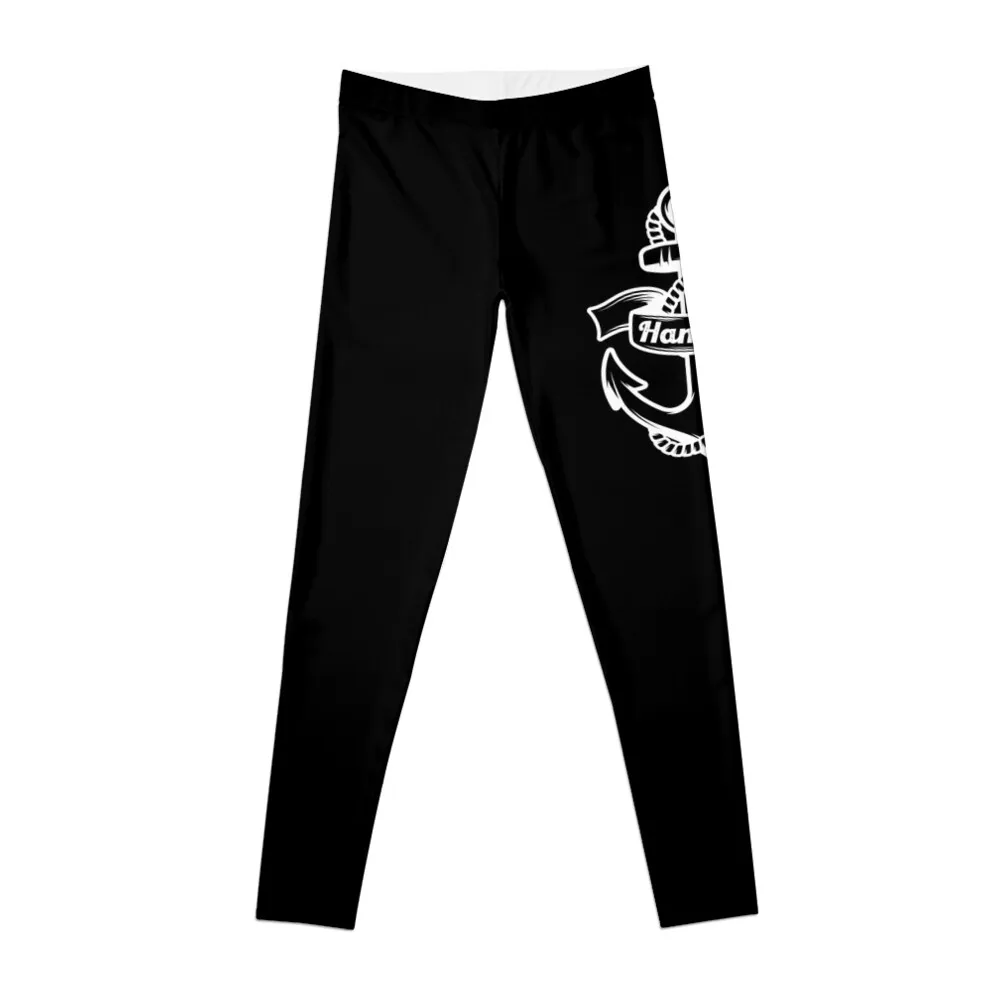 

Hamburg Harbour Anchor Souvenir Port City Leggings Sports pants for sportswear for gym harem pants Womens Leggings
