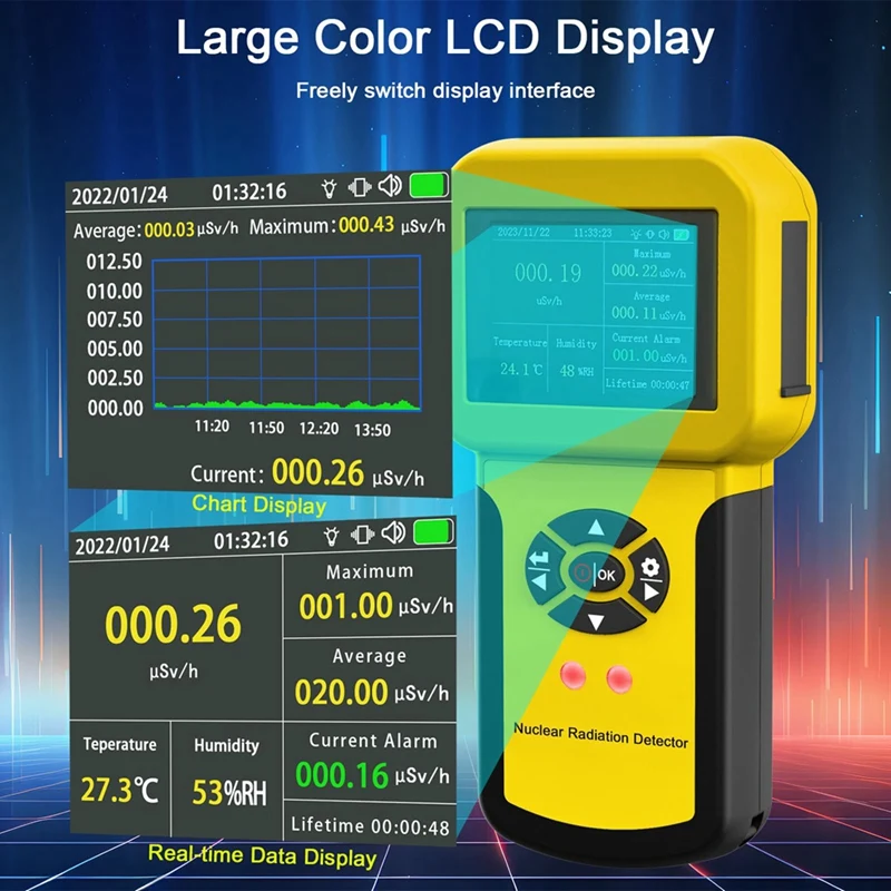 Professional Nuclear Radiation Detector Geiger Counter Radiation Detector &Beta; Y X-Ray Gamma,