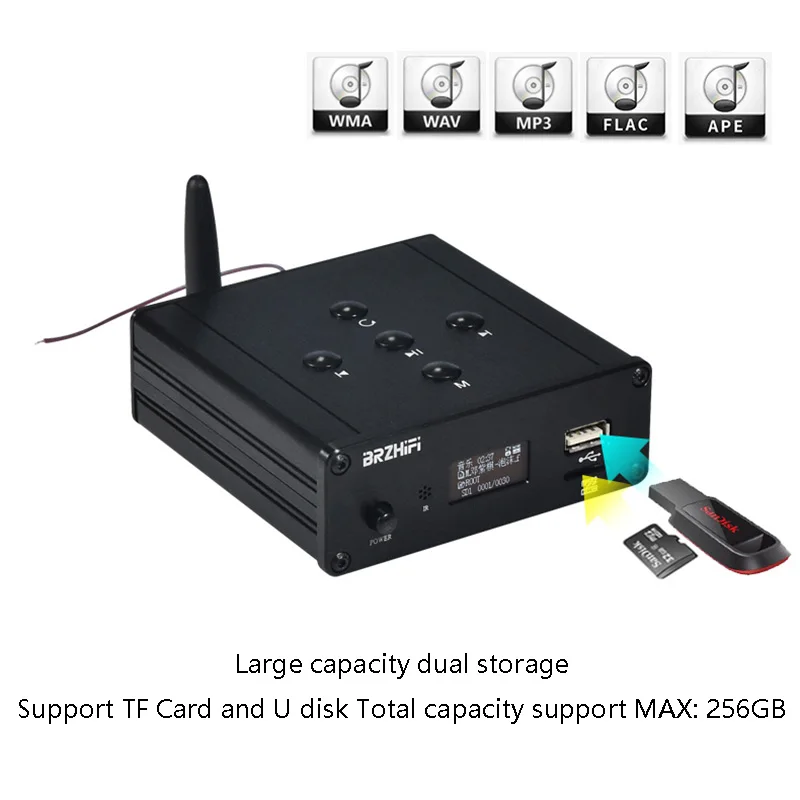 HD Lossless Music Player ESS9018 Decoding Bluetooth 5.0 U Disk TF Card FM Radio HIFI Digital Turntable 2.1 Channel Output digital audio player