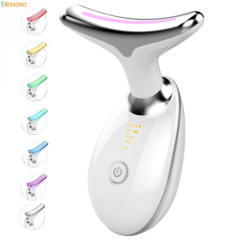 Neck Anti Wrinkle Face Beauty Device Lifting Tighten LED Photon Therapy Lifting Remove Double Chin Anti Wrinkle Skin Care Tools