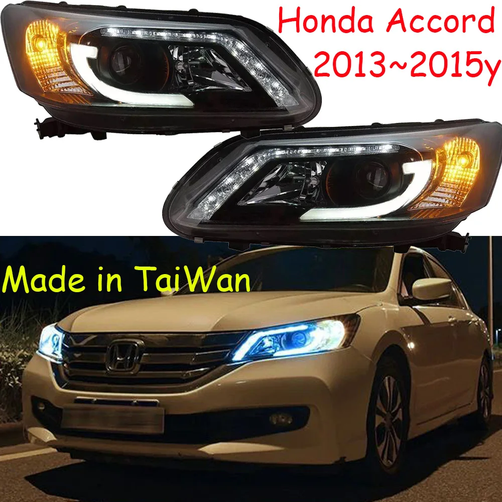 

Автомобильный бампер, налобный фонарь для Honda Accord, налобный фонарь 9th 2013 ~ 2015y, Светодиодные ДХО, автомобильные аксессуары, HID ксенон для accord, противотумансветильник