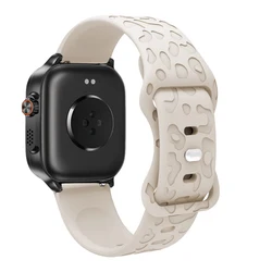 Leopard Engraved Sport Silicone Replacement Strap - 22mm Band for Realme Watch 2 2 Pro (Starlight)