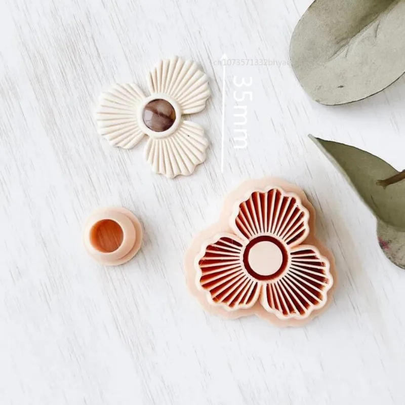 Abstract Symmetry Polymer Clay Cutters Faux Stone Dangle Clay Cutting for Earrings Jewelry Pendant Embossing Ceramics Tools polymer clay cutter pottery clay tools pottery clay carving tools