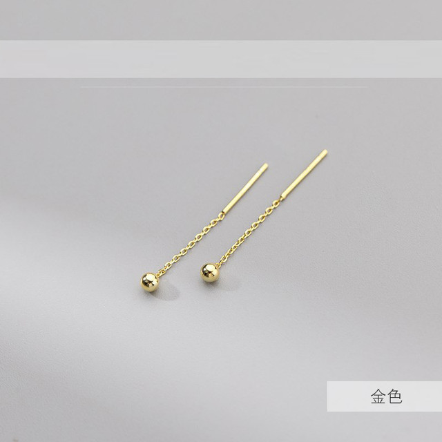 Trend Korean Long Wire Tassel Thread Chain Star Heart Beads Pendants Dangle Drop Earrings Straight Hanging Earings