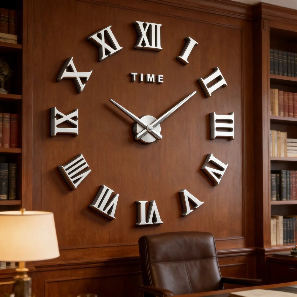 New Modern Design Large Wall Clock 3D DIY Quartz Clocks Fashion Watches Acrylic Mirror Stickers Living Room Home Decor Horloge