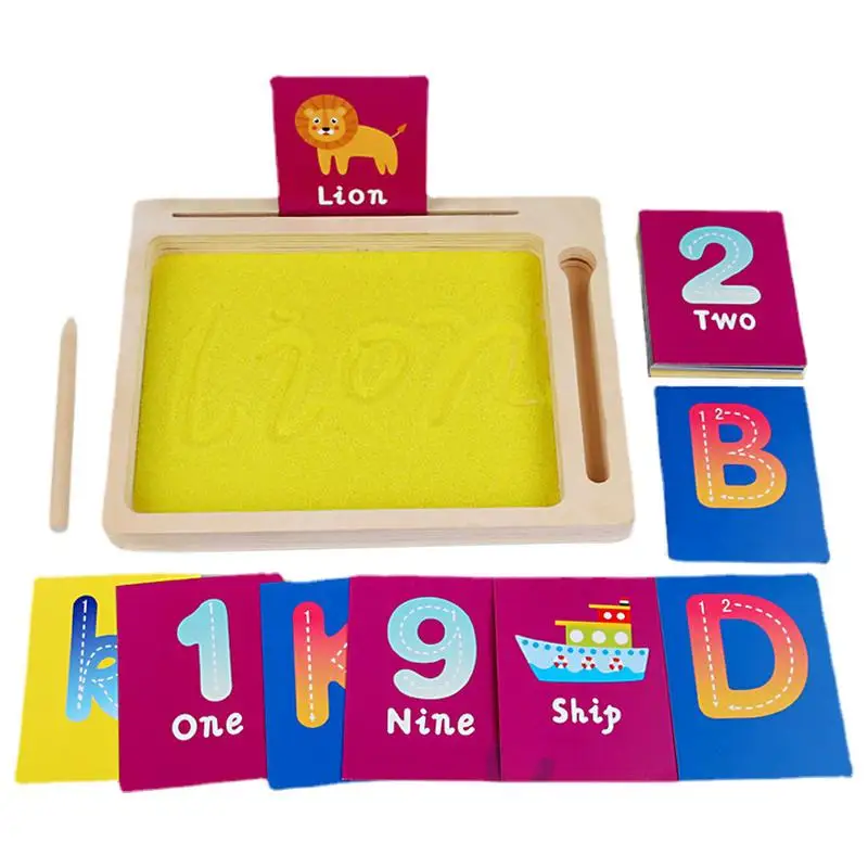 Wooden Tracing Board Early Learning Number Recognition Handwriting Aids  Fine Motor Game Educational Toy for Gift Ages 3- Children