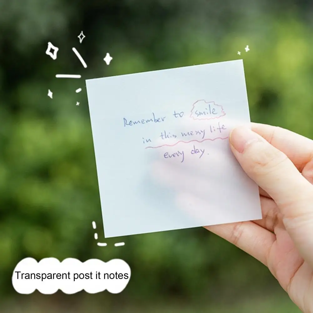 100 Sheets Memo Pad Sticky Notes Clear Sticky Note Pads Notepad