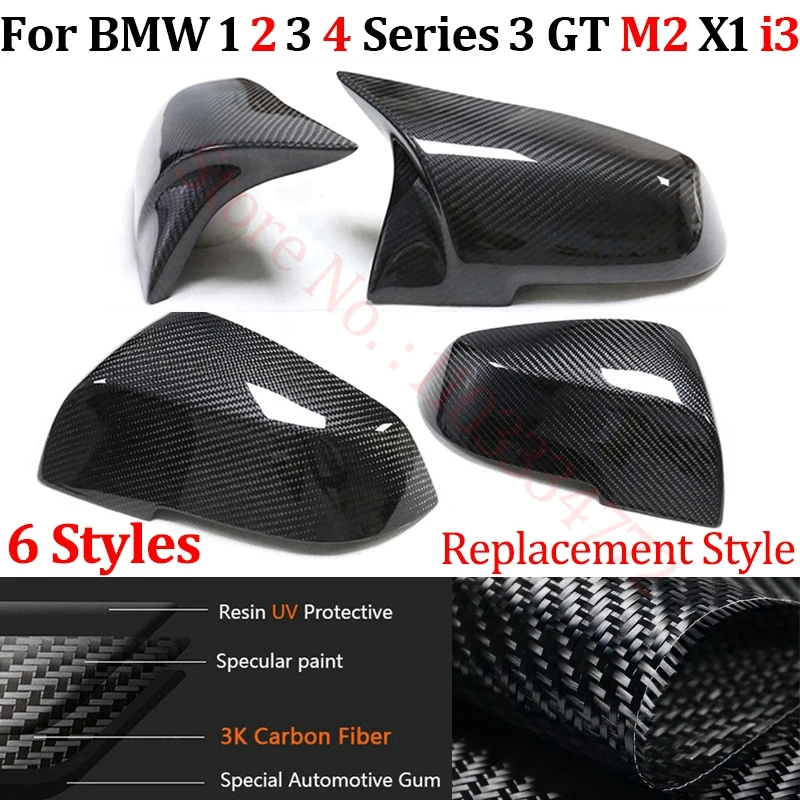 

Real Carbon Fiber Side Rearview Mirror Cover For BMW 1 2 3 4 Series GT M2 X1 i3 F20 F21 F22 F23 F30 F32 F33 F34 F35 F36 E84 F87