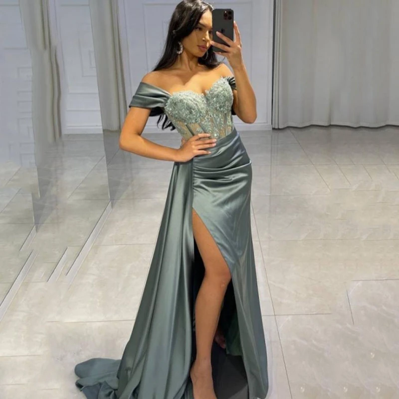 

Very Elegant Evening Dresses for a Wedding Party Dress Prom Gown Robe Formal Long Luxury Suitable Request Occasion Women 2024