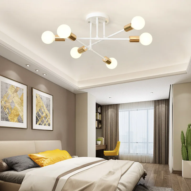 Nordic Minimalist Pendant Light Ceiling Lamp LED Chandelier Suitable for Bedrooms Living Rooms Black Gold Lighting Decoration led chandelier ceiling chandelier art lighting fixtures