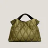 Designer Puffy Shoulder Bag Women Quilted Space Down Feather Padded Cotton Handbags Winter Large Capacity Warm Shopping Purse