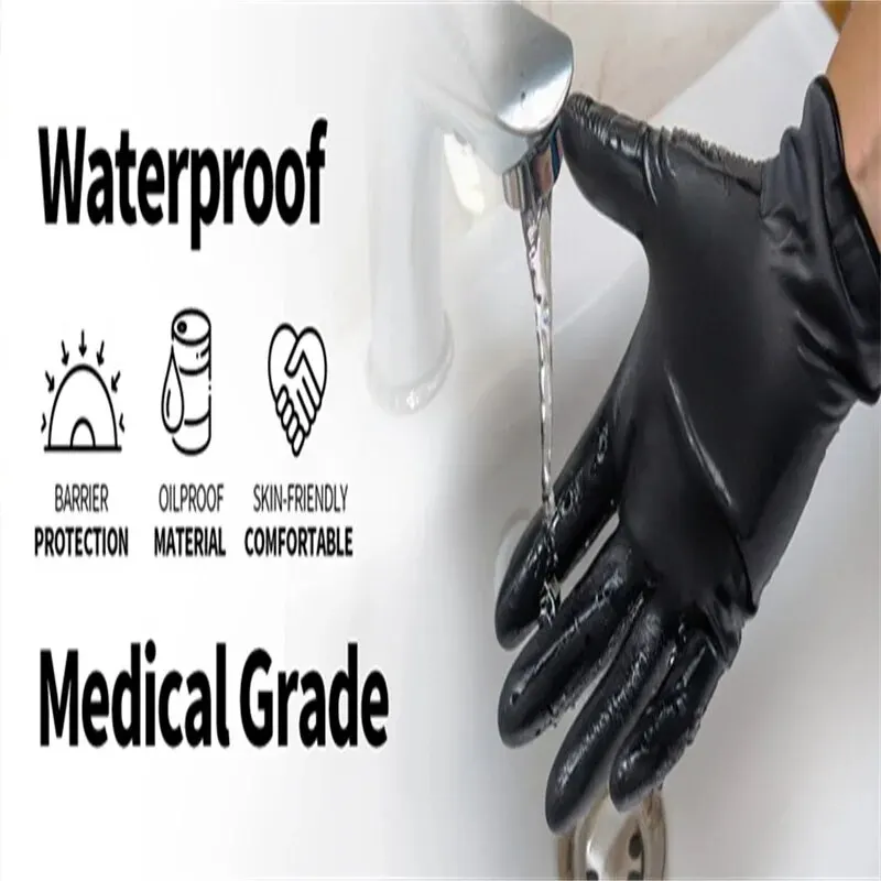 Disposable Gloves 100PCS Durable for Kitchen Cleaning Tattooing Hair Dyeing Pet Beauty Salons