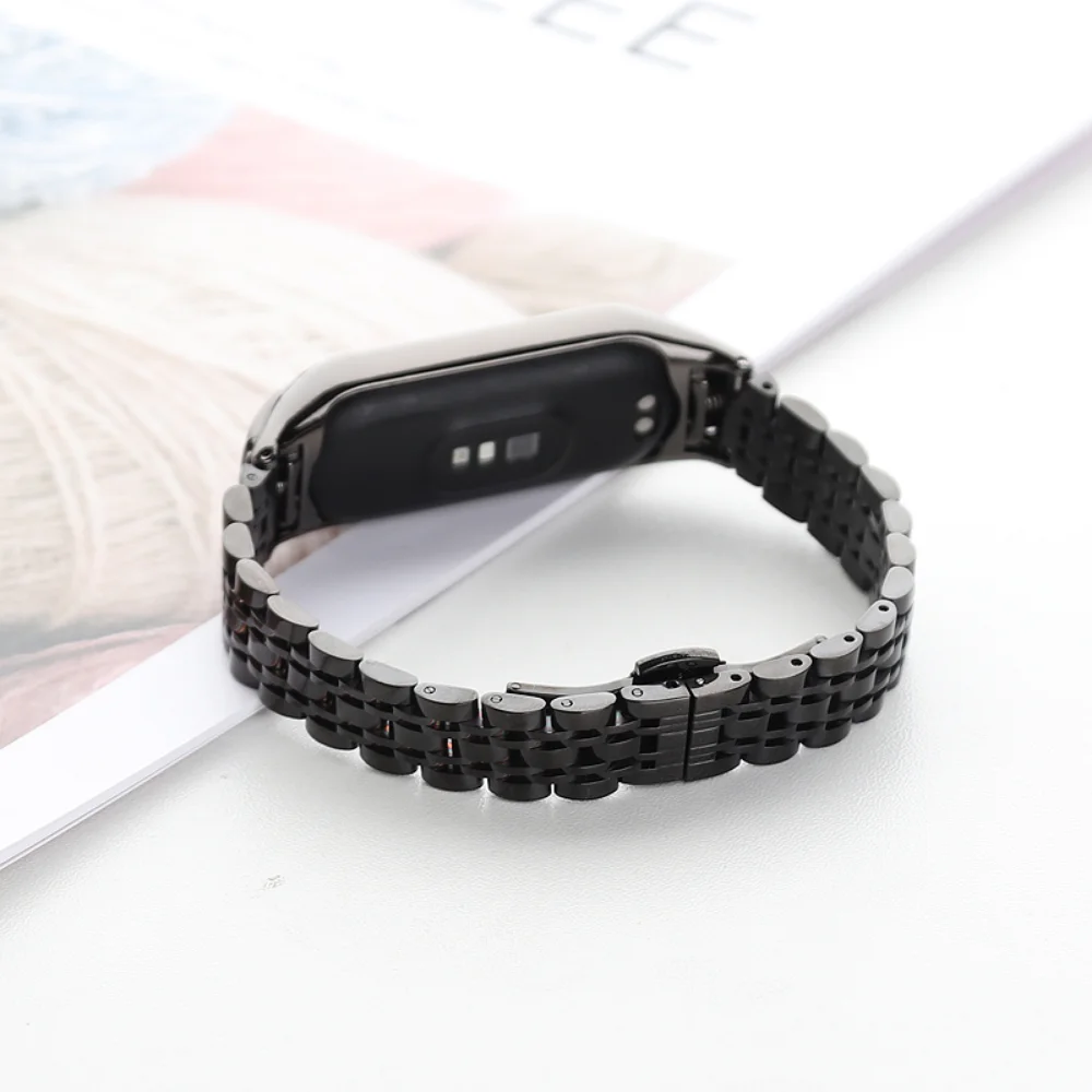 Metal Strap for Xiaomi Mi Band 8 7 6 5 4 3 Stainless Steel Wristband for Mi Band 8 Strap Mi Band 7 6 5 4 Smart Watch Accessories