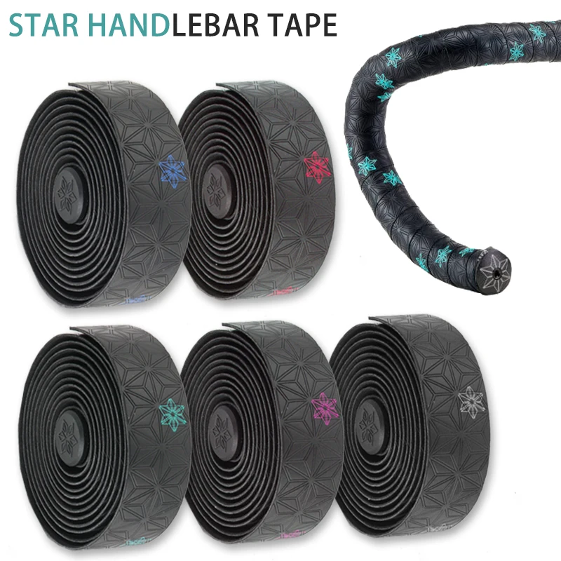 Star Bicycle Handlebar Tape Non-Slip Shock Absorbing Belt Ultralight Wear-Resistant Cycling Strap Road Bike Accessories bike handlebar tape