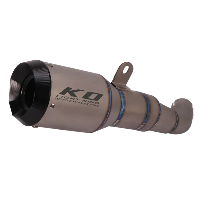 Per Kawasaki Ninja Zx6R Zx636 2009-2022 Sistema Di Scarico Moto Mid Middle Connect Link Pipe Slip On 51Mm Marmitta Escape