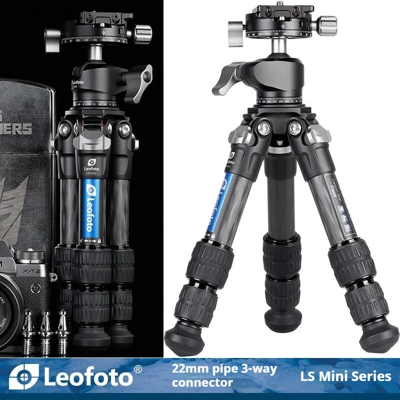 Leofoto LS-223C+LH-25R (Tripod Head Kit) Portable Mini Desktop