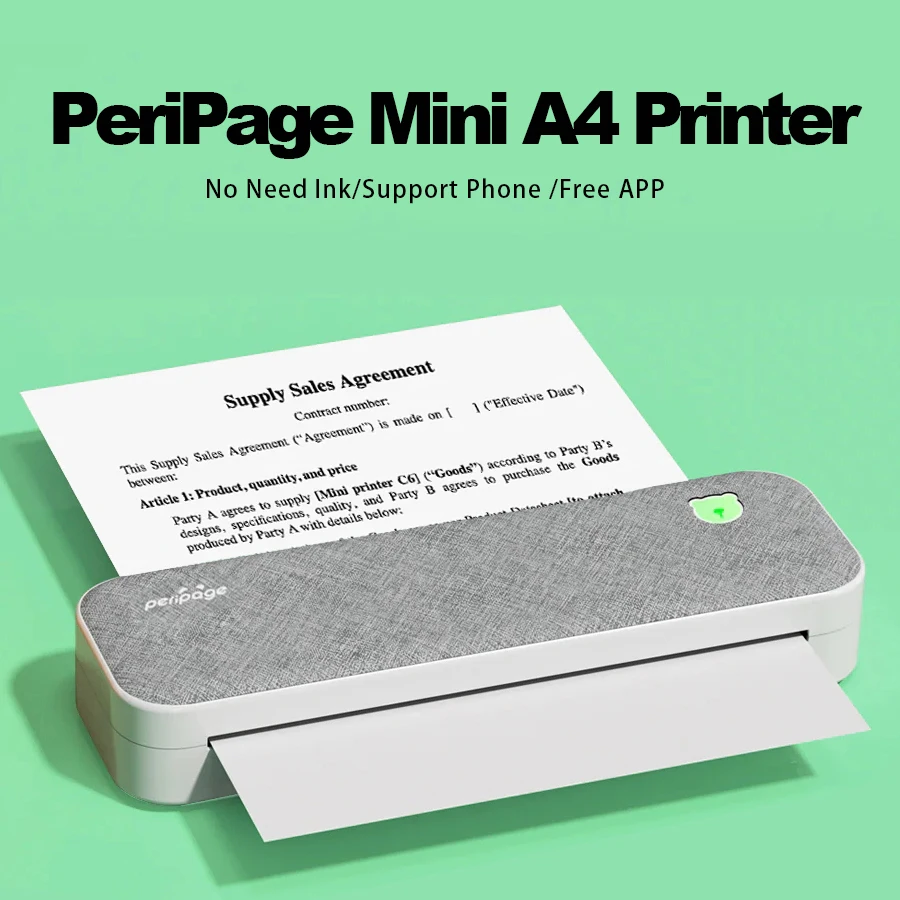 

Peripage A40 Mini Portable Thermal Printer For Mobile Inkless Wireless Tattoo Transfer Document A4 Thermal Printer