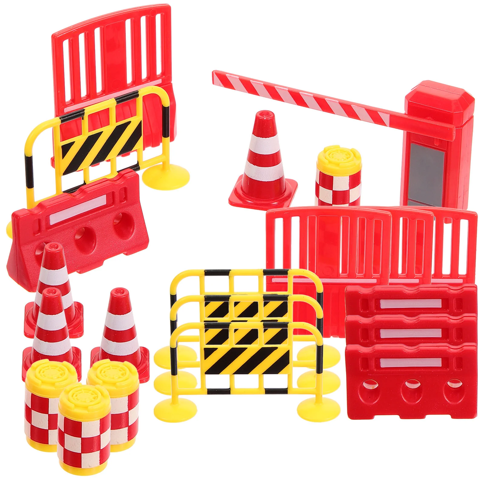 

Parking Lot Road Sign Traffic Fencing Kids Toy Simulation Block Model Children Toys Miniature Playset Signs For