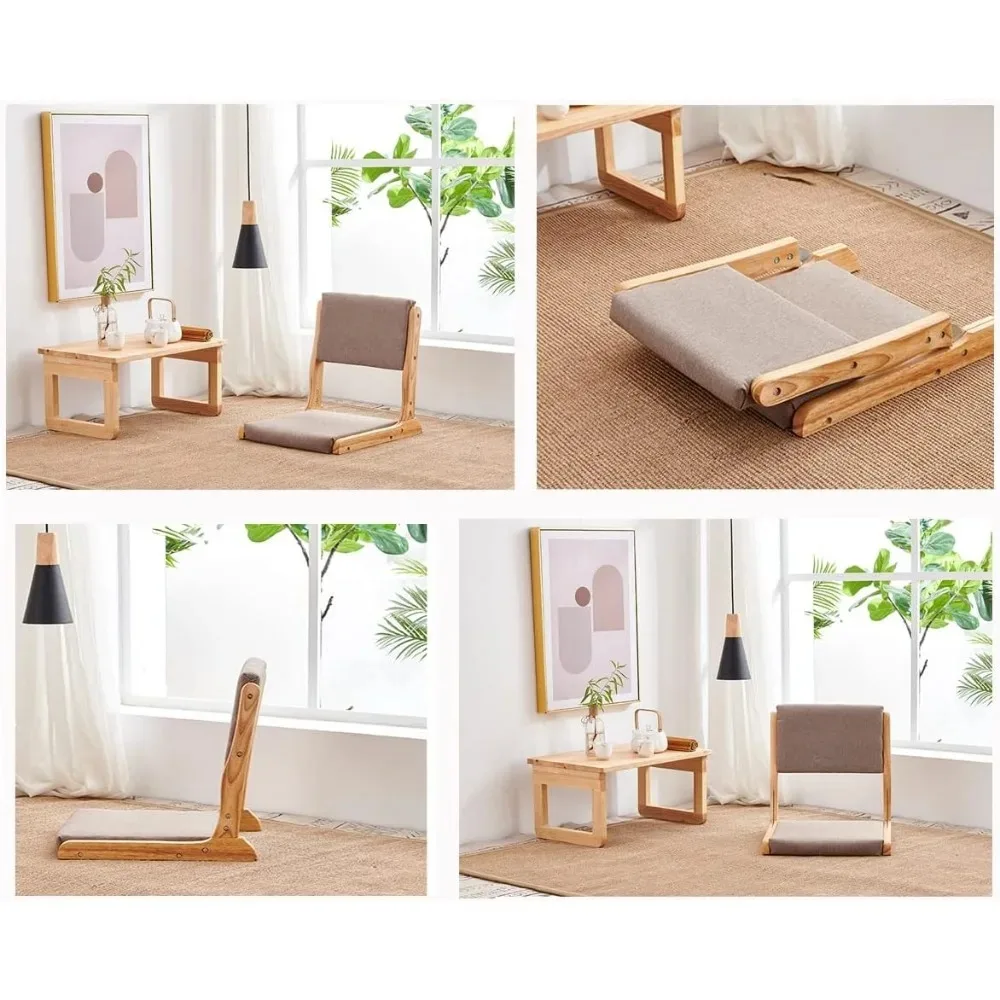 Chair Accent Furniture,Foldable Meditation Floor Chair, Living Room Chair Floor Seat, Portable Japanese Legless