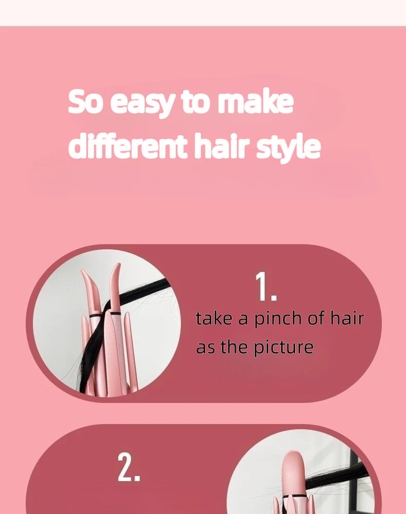 Description Picture 5 of itemIron Hair Curler 32mm Big Wave Formers Curler Hair Rollers Auto Rotating Hair Curler