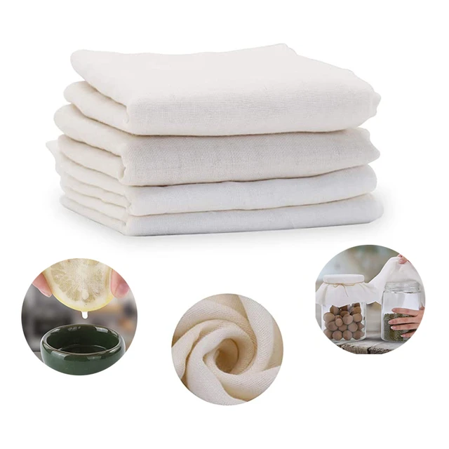 Large White Cotton Gauze Cheesecloth Fabric Reusable Ultra Fine Muslin  Cloth for Straining, Cooking, Cheesemaking, Baking