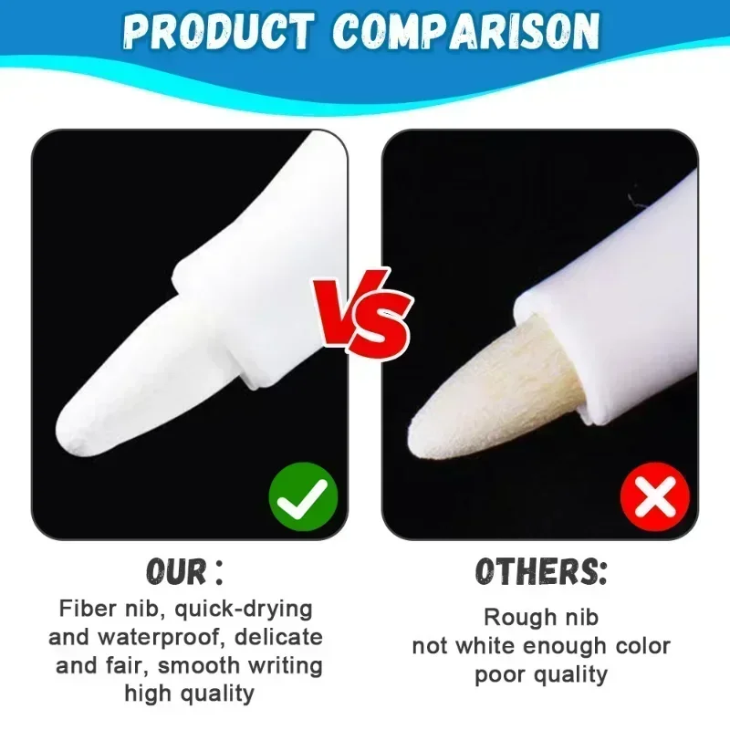 Marker Pens 0.7/1.0/2.5MM Permanent for Wood Plastic Leather Glass Stone Metal Art Painting Supplies