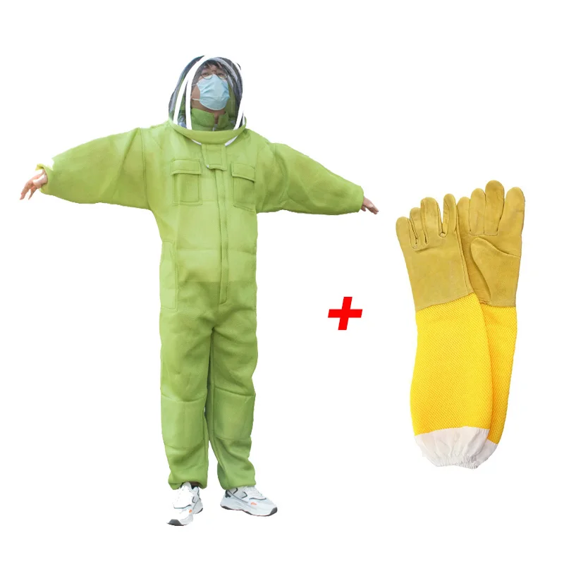 bee suit and gloves