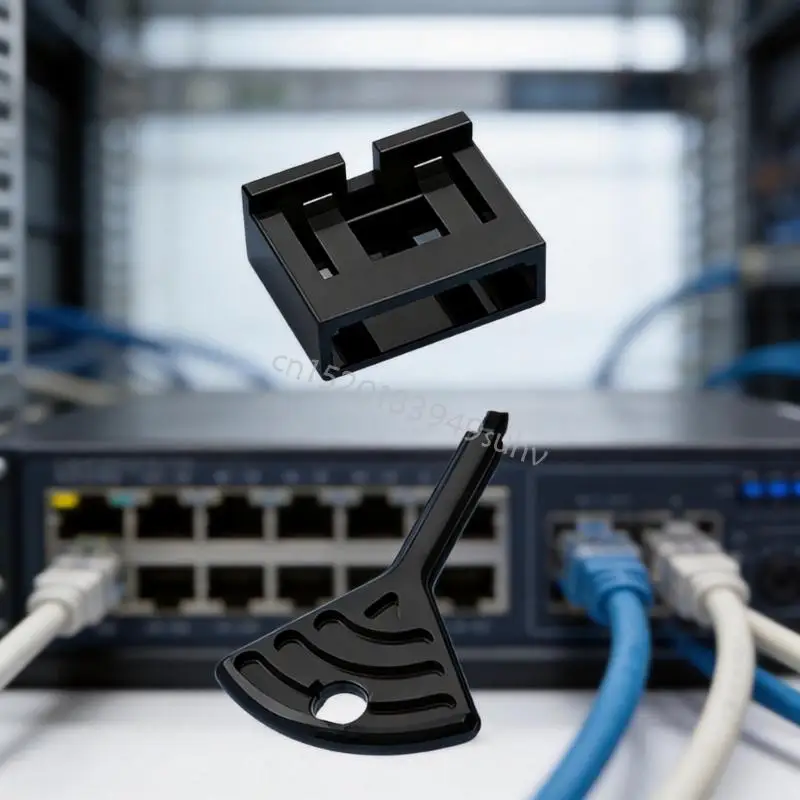 10Pcs PP 소재 USB 입력 잠금 장치에는 원치 않는 장치 연결 Q81E를 방지하는 키가 함께 제공됩니다.