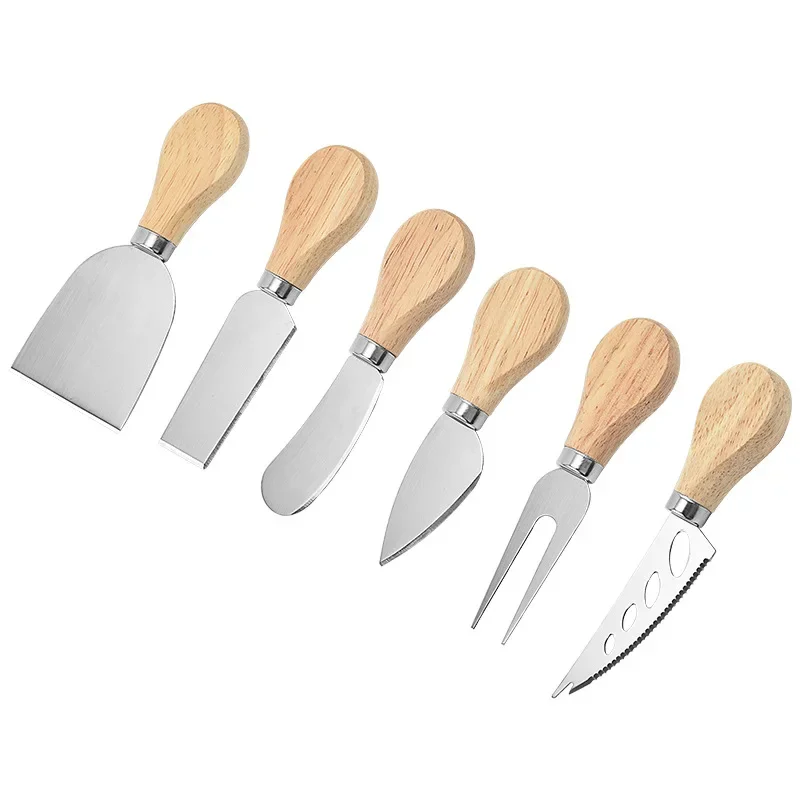 Description Picture 5 of item1Pcs Steel Stainless Cheese Cutter Knives Bamboo Wood Handle Cheese Slicer Cheese Cutter Kitchen Baking Tool