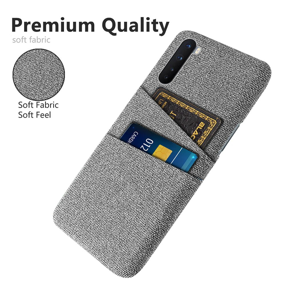 For One Plus Nord Funda Oneplus Nord 1 + Nord Coque Ac2001 Ac2003 6.44 "Oneplus Nord Case Luxury Fabric Dual Card Phone Cover