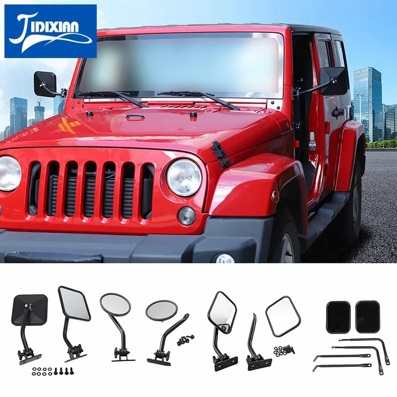 JIDIXIAN Car A pillar Rearview Mirror Adjustment Blind Spot Mirror for