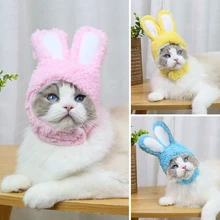 

Cat Rabbit Hat Pet Headgear Funny Pet Warm Hat New Year Party Christmas Cosplay Accessories Photo Props Headwear Fashion