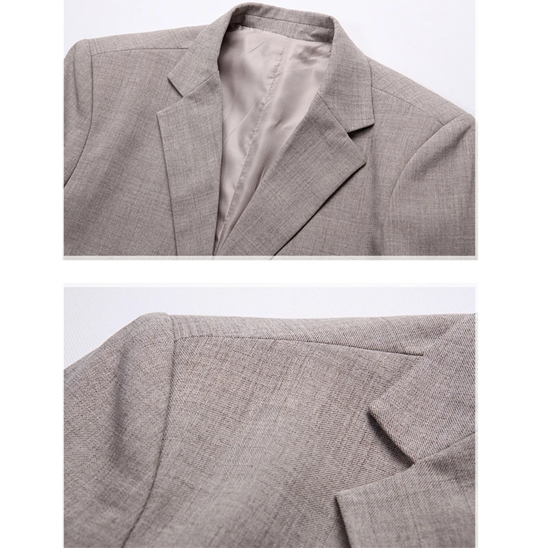 Sky Blue Suit Jacket Men's, Spring / Autumn Men Business Casual Coat, Male Beige Blazer Menteau cal&ccedil;a